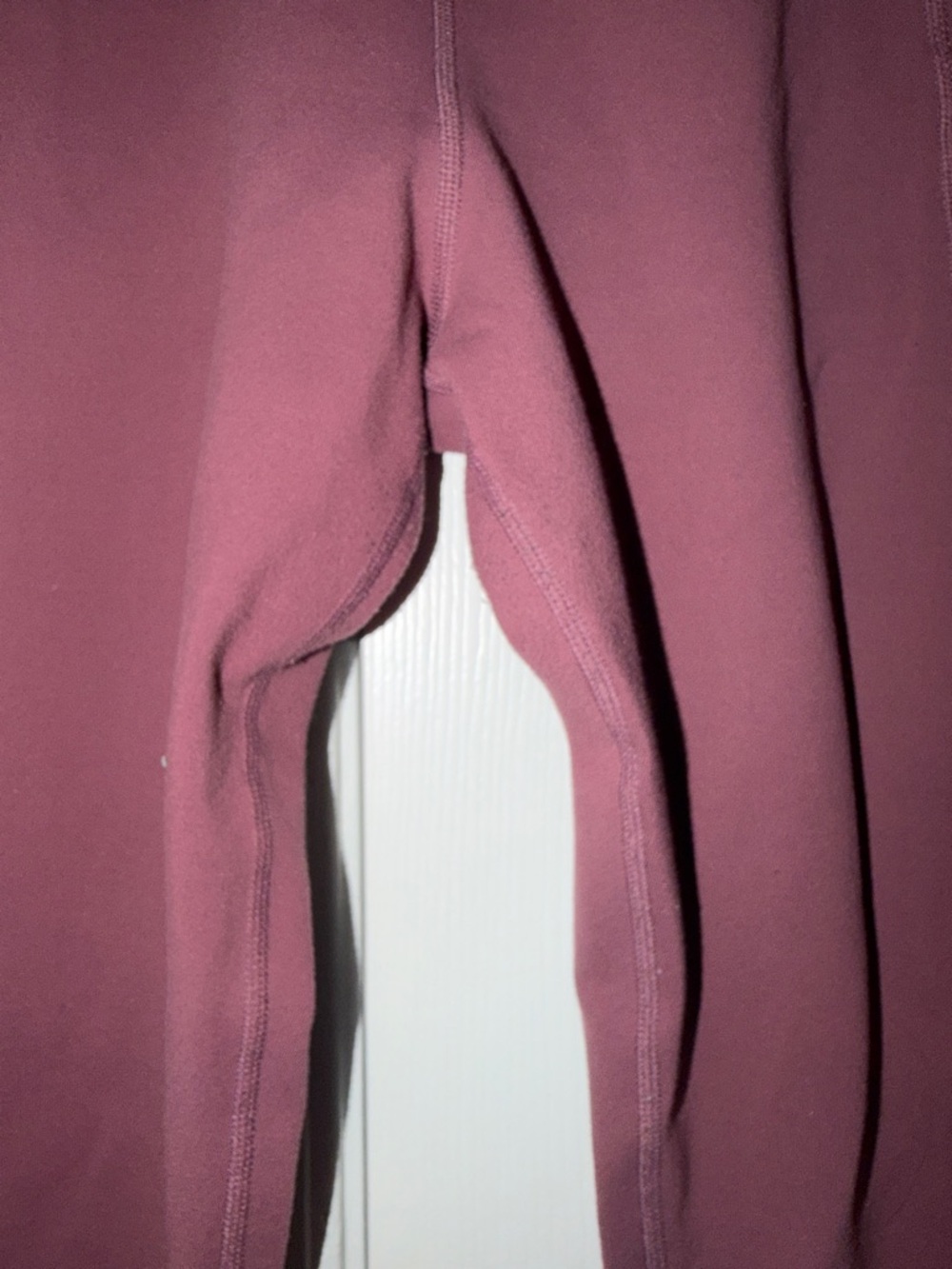 Tuff Athletics High-Waist Mauve Active Leggings with Side Pockets - Picture 3 of 6